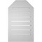 Ekena Millwork Octagonal Top Surface Mount PVC Gable Vent w/ 2"W x 1-1/2"P Brickmould Frame, 16"W x 26"H GVPOT16X2602SF - alternate 3